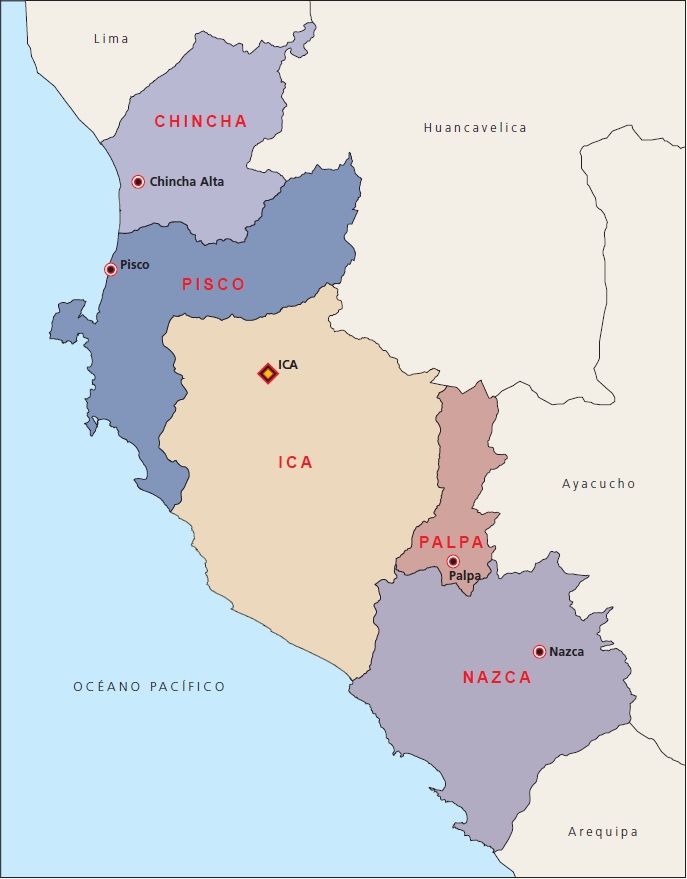 Provincias del Departamento de Ica, Perú